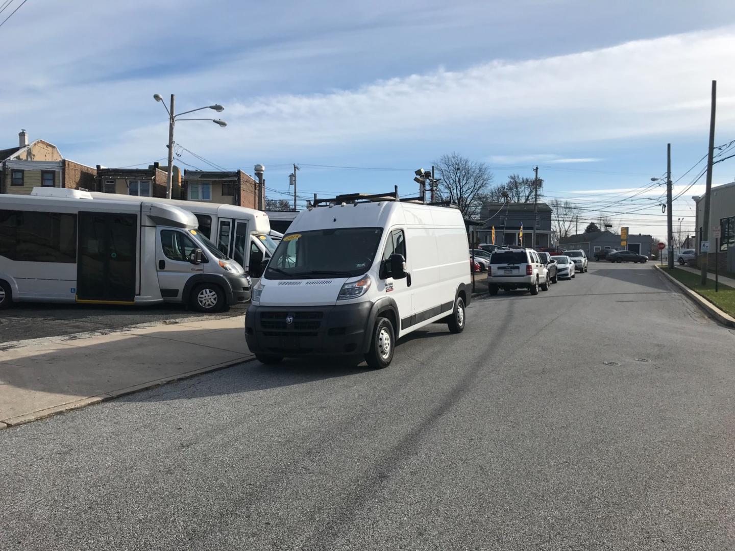 2015 White /Gray RAM Promaster 2500 (3C6TRVDG5FE) with an 3.6 V6 engine, Automatic transmission, located at 577 Chester Pike, Prospect Park, PA, 19076, (610) 237-1015, 39.886154, -75.302338 - Photo#1